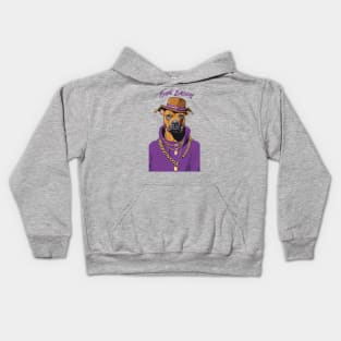 Bone Daddy With Hat (Purple) Kids Hoodie